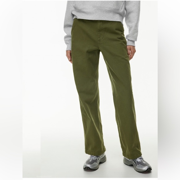 Aritzia Green Straight Leg Pants - Picture 5 of 12